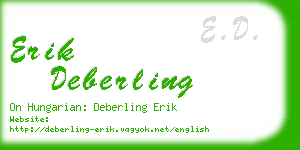 erik deberling business card